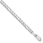 Mens Gold Classics&#8482; 4.0mm. 14k White Gold Flat Figaro Necklace - image 2