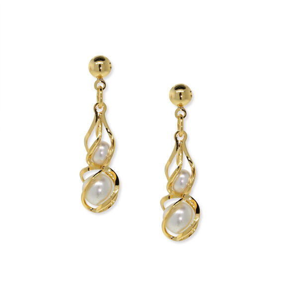 1928 Double Drop Caged Earrings - image 