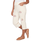 Petite Alfred Dunner Beachcomber Floral Cross Stitch Capris - image 3