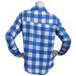 Juniors No Comment Buffalo Oversized Studded Flannel Shirt - image 2