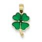 Gold Classics&#40;tm&#41; 14kt. Gold & Green 4 Leaf Pendant - image 1