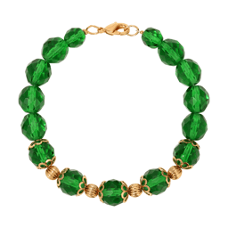 1928 Jewelry Gold Tone Faceted Color Bead Bracelet