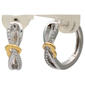 Diamond Classics(tm) Two-Tone 1/10ctw. White Diamond Hoop Earrings - image 1