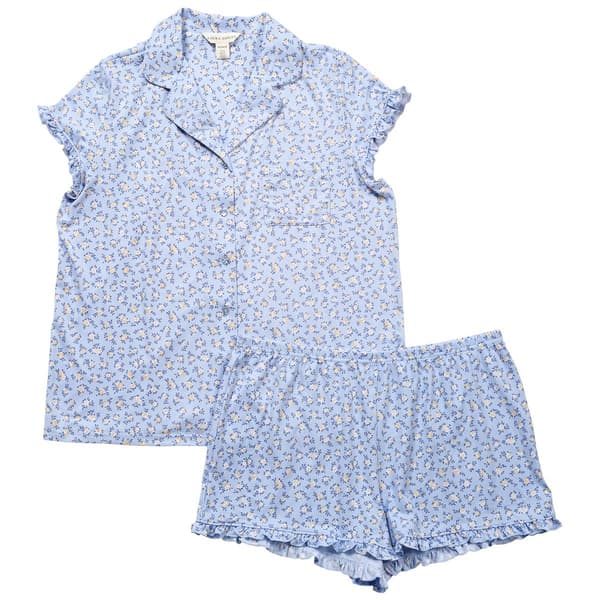 Womens Laura Ashley® Short Sleeve Ditsy Short Pajama Set
