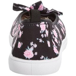 Womens Ashley Blue Floral With Bow Slip On Flats