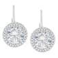 Sterling Silver CZ Leverback Earrings - image 1