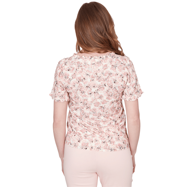 Womens Emaline Enchanted Bloom Ruffle Square Neck Floral Blouse