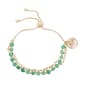 Shine Mother of Pearl Tree Link Chain Triple Strand Bolo Bracelet - image 1