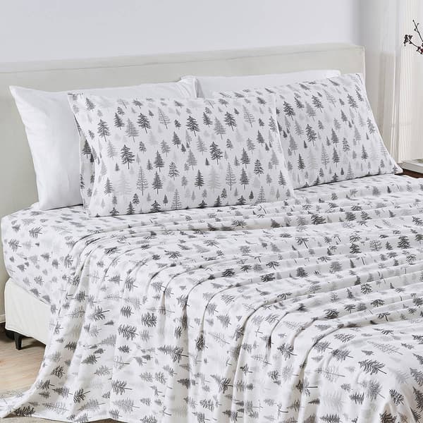 Freshfolds Cotton Truckee Winter 4pc. Flannel Sheet Set