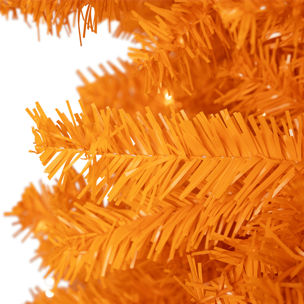 Northlight 7ft. Pre-Lit Orange Artificial Pine Christmas Tree