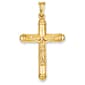 Unisex Gold Classics(tm) Gold Reversible Crucifix Pendant - image 1