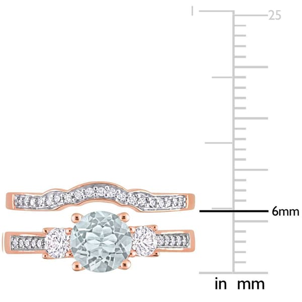 Gemstone Classics™ 10kt. Rose Gold 7/8ct. Aquamarine Ring