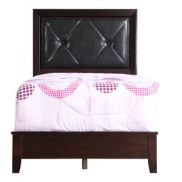 Passion Furniture Primo Tufted Upholstered Panel Bed Frame - Twin