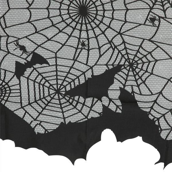 Northlight 5.25ft. Spider Webs & Bats Halloween Valance Decor