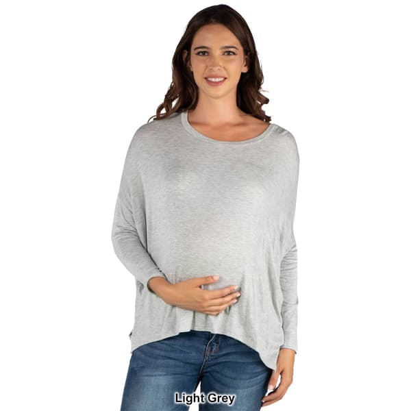 Womens 24/7 Comfort Apparel Oversized Dolman Maternity Top