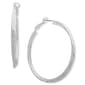 Nine West Silver-Tone Twisted Large Hoop Earrings - image 1