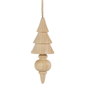 Northlight 3pc. Natural Trees Wooden Christmas Ornaments - image 5