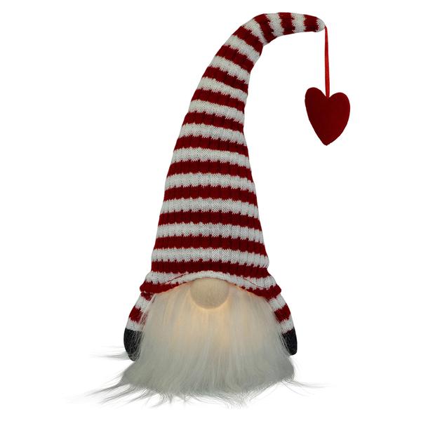 Northlight Seasonal LED Striped Valentine''s Day Gnome Figurine - image 