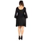 Plus Size 24/7 Comfort Apparel Cold Shoulder A-Line Dress - image 2
