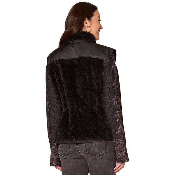 Womens Democracy Funnel Neck Front Zip Vest