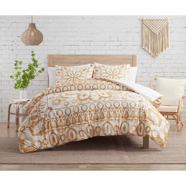 Indigo Ink Panther Gold Boho Medallion Comforter Set