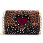Womens Betsey Johnson Leopard Heart Wallet on a Chain - image 1