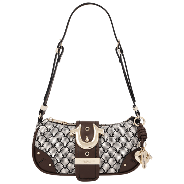 True Religion Signature Horseshoe Zip Top Hobo - image 