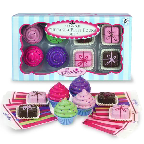 Sophia&#39;s(R) Cupcakes &amp; Petit Four Set for 18 Inch Dolls