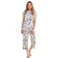 Petite Karen Neuburger Sunshine Floral Keyhole Capri Pajama Set - image 1