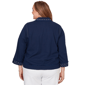 Plus Size Alfred Dunner Port Side Pearl Trim Denim Jacket - image 2
