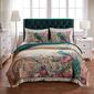 Greenland Home Fashions&#40;tm&#41; Eden Peacock Crochet Embellish Quilt Set - image 1