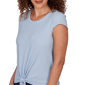 Petite Emaline Sapphire Serenade II Cap Sleeve Textured Blouse - image 5
