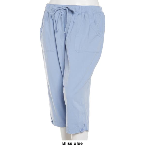 Plus Size Erika Blair Side Snap Sheeting Capris