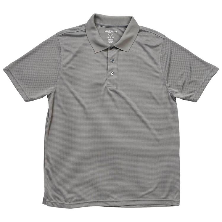 Mens Cross & Winsor® Golf Solid Grid Polo