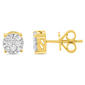 Nova Star(R) Gold Plated 1/2ctw. Lab Grown Diamond Cluster Earrings - image 1