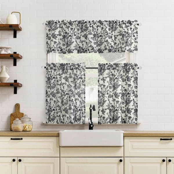 Elodie Rose Print Text Valance - image 