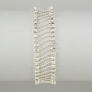 Rosa Rhinestones 2-Row Rhinestone/Bead Bracelet - image 
