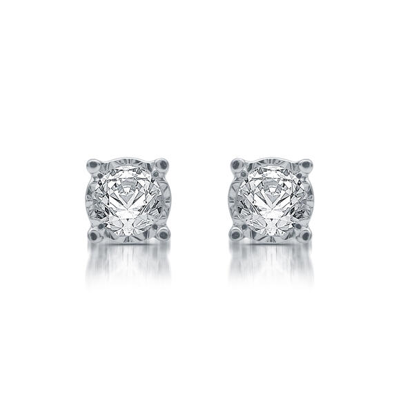 Diamond Classics&#40;tm&#41; 10kt. White Gold 1/3ctw. Stud Earrings - image 