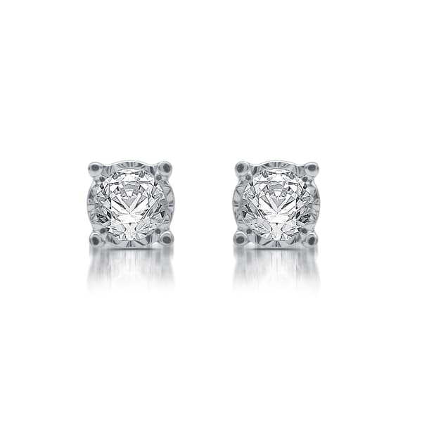 Diamond Classics&#40;tm&#41; 10kt. White Gold 1/3ctw. Stud Earrings - image 