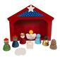 Kurt Adler Miniature Nativity Set w/ 9 Figures &amp; Stable - image 3