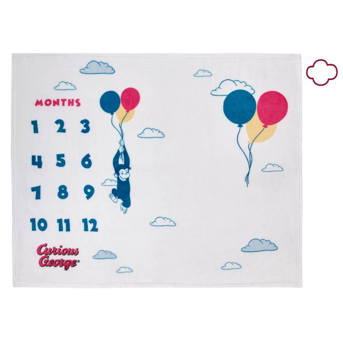 NBC Curious George Milestone Baby Blanket