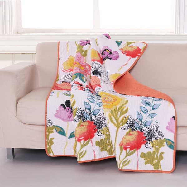 Greenland Home Fashions&#40;tm&#41; Watercolor Dream Quilted Throw - image 