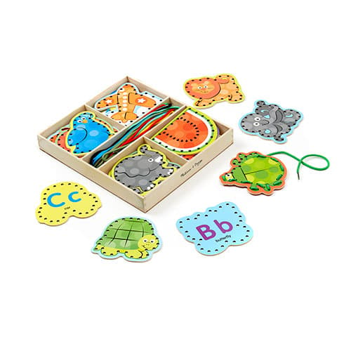 Melissa &amp; Doug(R) Alphabet Lacing Cards - image 