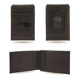 Mens NFL New England Patriots Faux Leather Front Pocket Wallet