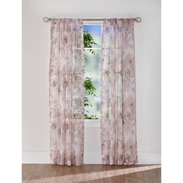Aurora Watercolor Print Rod Pocket Panel Curtain - image 