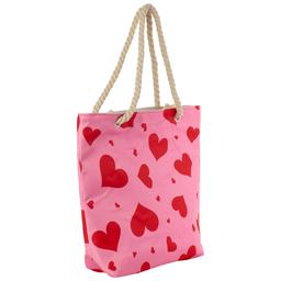 Womens Renshun Hearts Canvas Tote