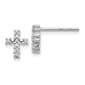 Diamond Classics&#40;tm&#41; 14k White Gold 8x6mm Cross Earrings - image 1