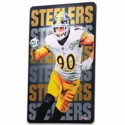 Open Road Steelers Neon Lights Framed Wood Wall Decor