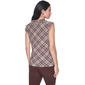 Womens Tommy Hilfiger Sleeveless V-Neck Ruffle Front Plaid Blouse - image 2