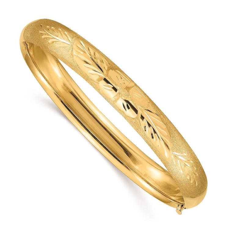 Gold Classics(tm) 14kt.Gold  Florentine Engraved Bangle Bracelet
